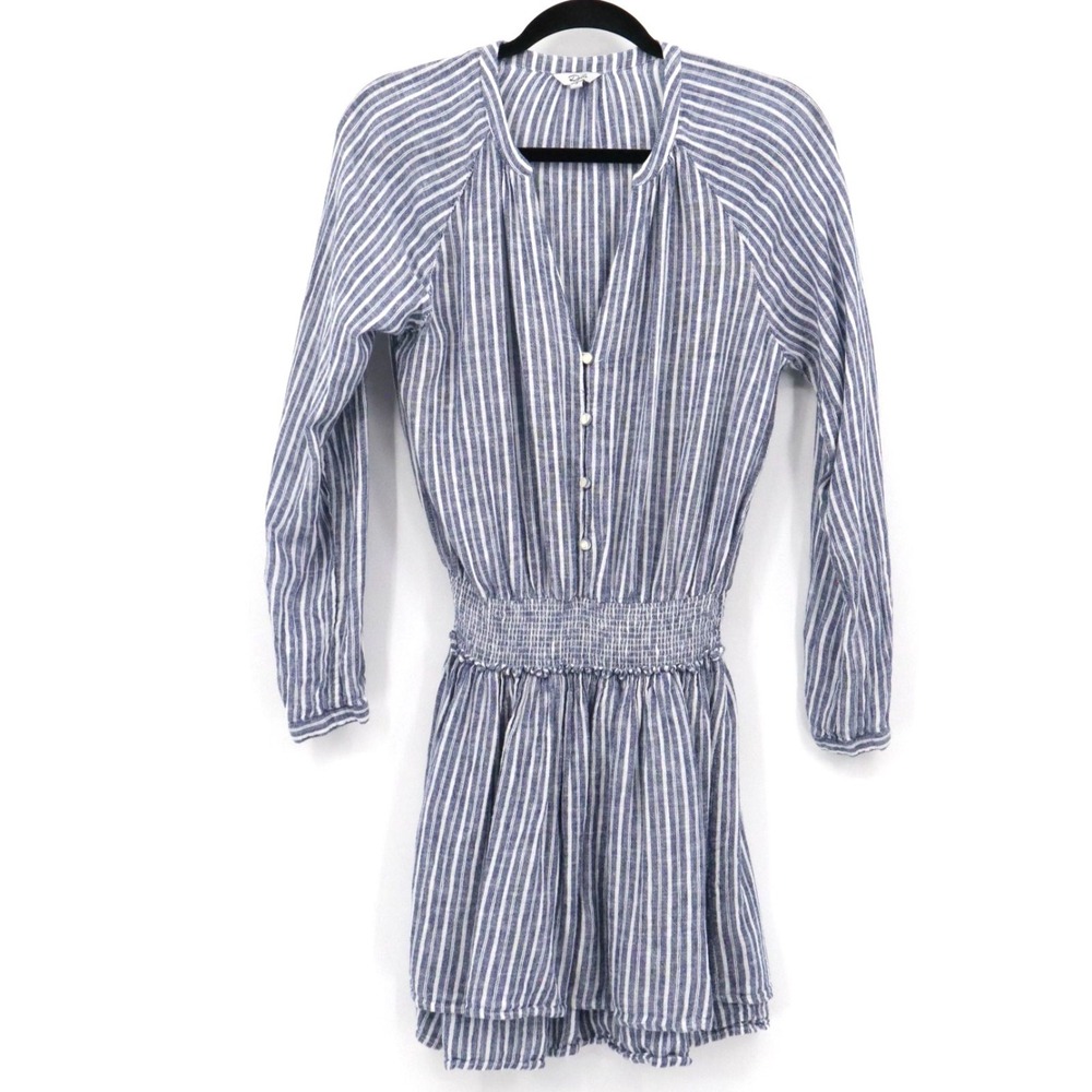Rails Jasmine Dress Womens S‎ Blue Nautical Preppy Linen Classic Coastal Chic